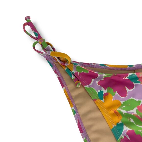 NEW Cotton On Cheeky Bikini Bottoms Large Pink Floral Brazilian Skimpy Swim NWT - Picture 7 of 13